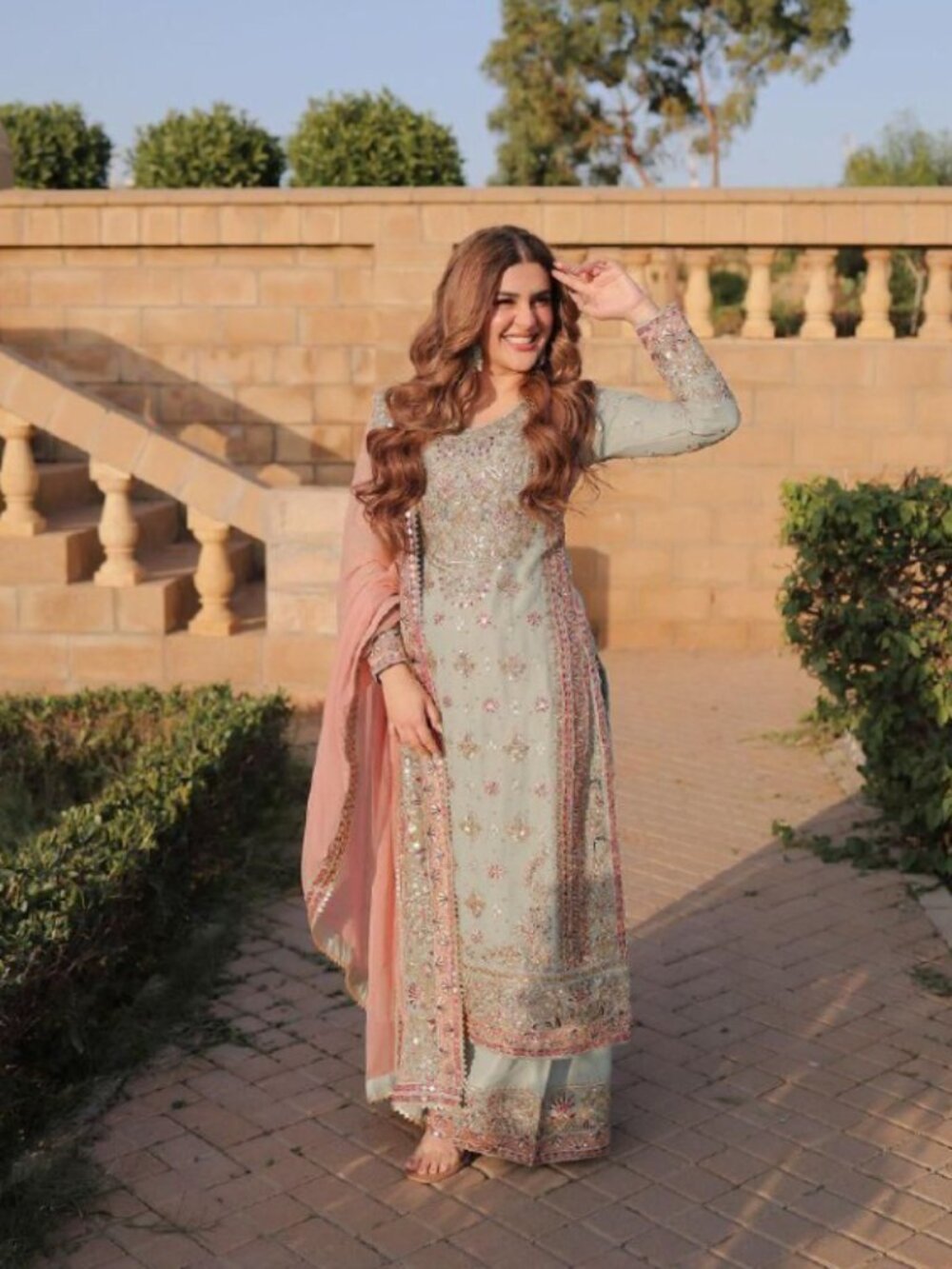 Wholesale Pakistani Salwar Kameez with Unique Design Silk Palazzo and Dupatta fo